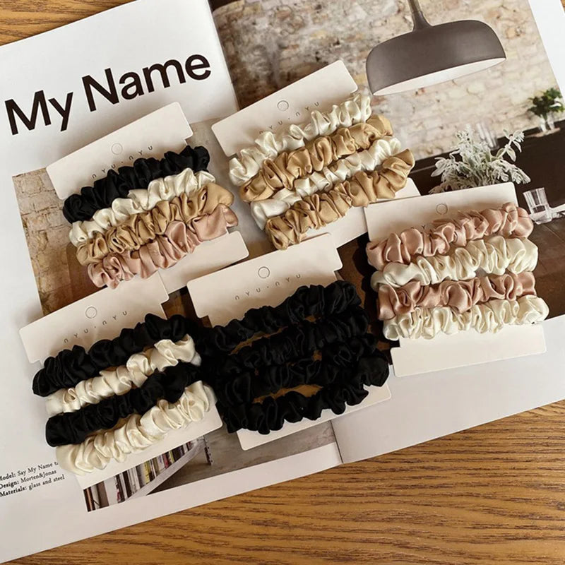 NyuNyu™ Silk Scrunchies 4pc Set